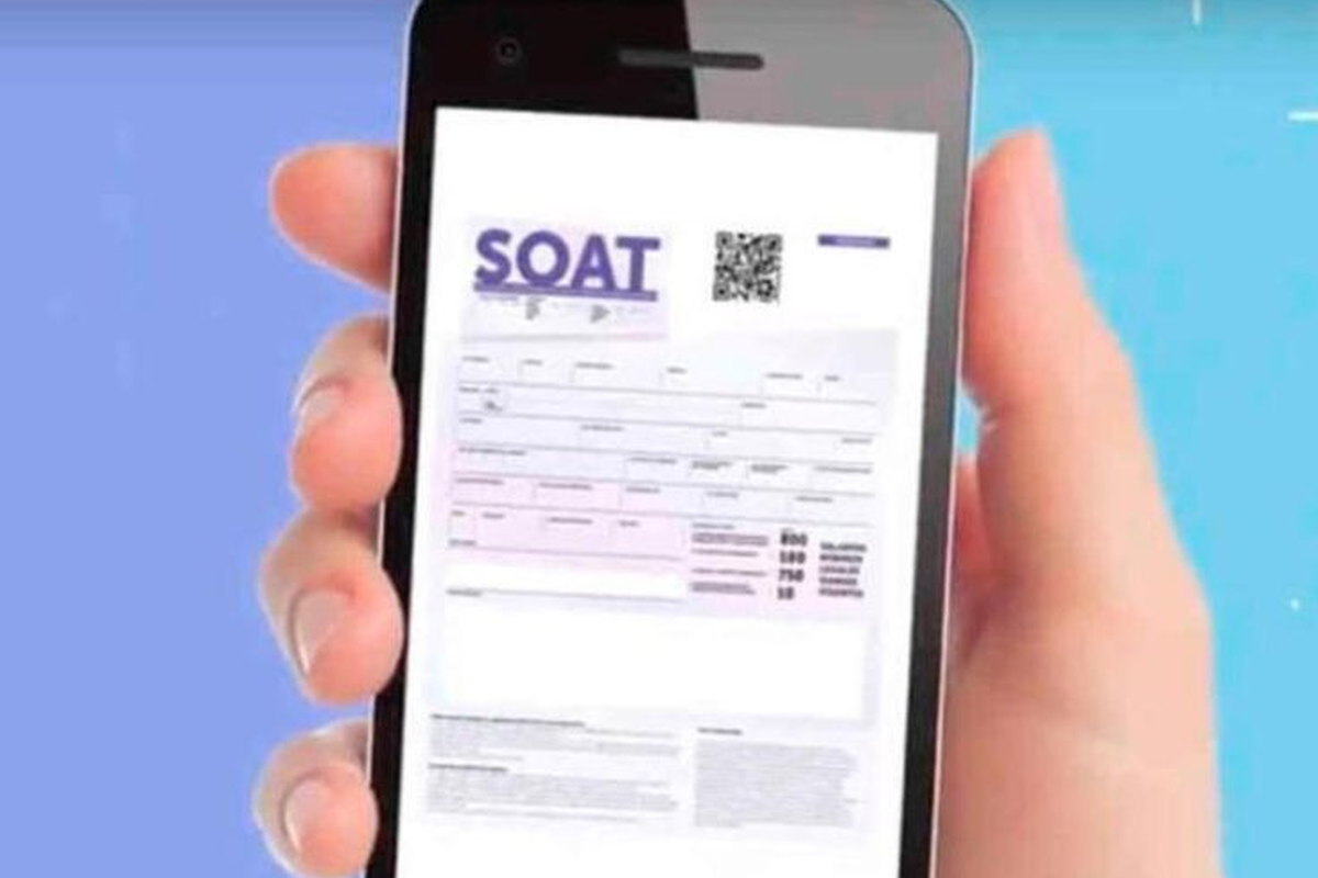 SOAT digital en un teléfono móvil